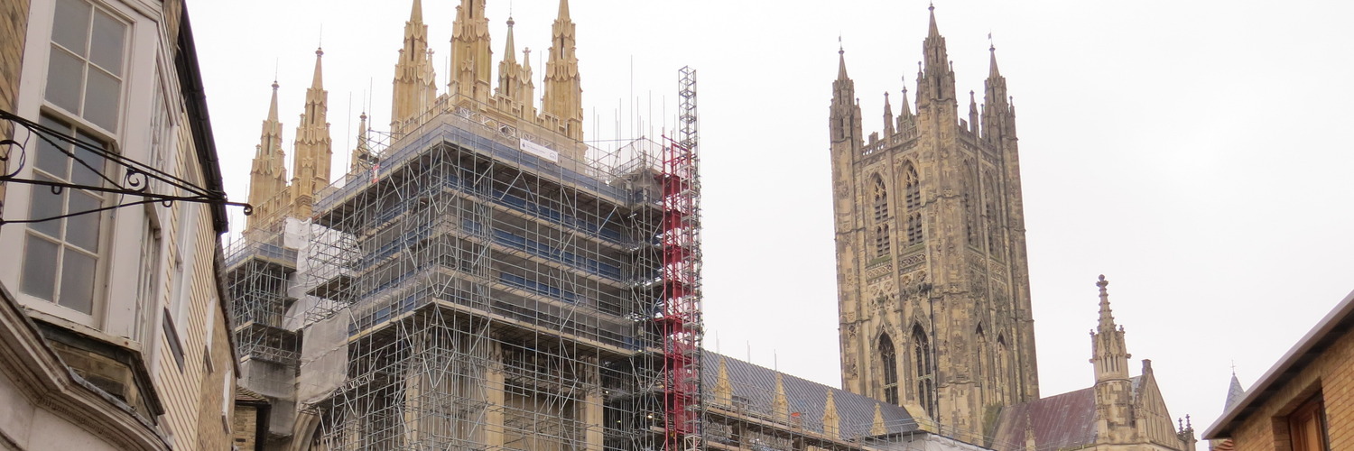 scaffolding on cathedral